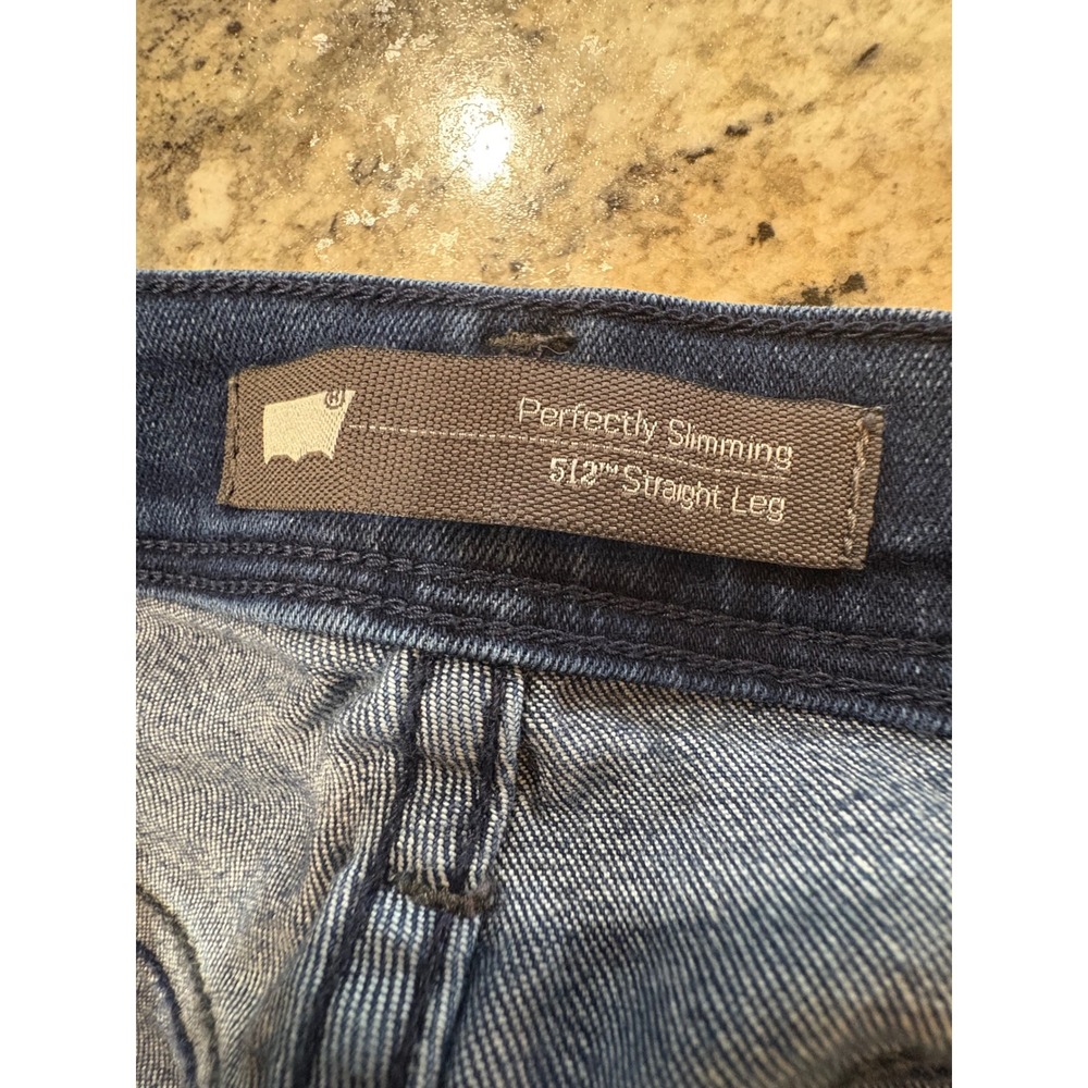 Levis 512 Perfectly Slimming Straight Leg Jeans Womens Blue Denim Size 8 Medium - Picture 3 of 4